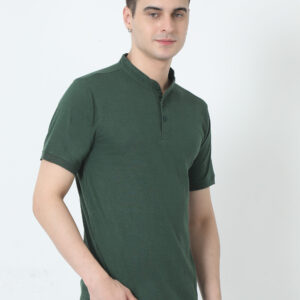 Men's Poly Cotton Polo Chinese  Collar T-Shirts
