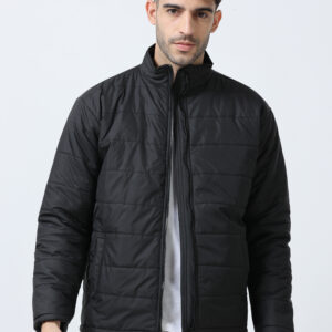 Axial Men's Polyester Solid Full Sleeves Regular Fit Standard Length Bomber Jacket